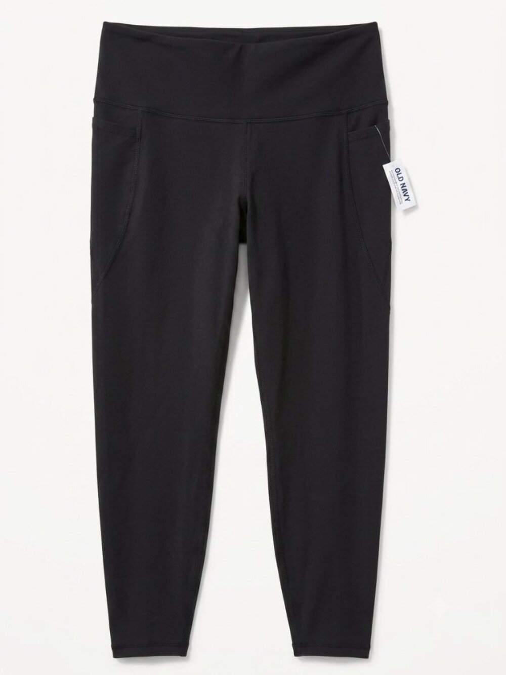 NWT Old Navy PowerSoft High Rise 7/8 Ankle Leggings Bundle XL Black & Burgundy - Picture 1 of 10